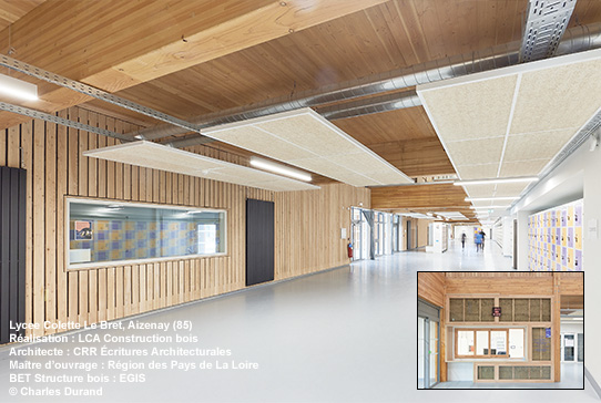 CLT bois cross Laminated Timber Piveteaubois lycée Colette le bret Aizenay Vendée